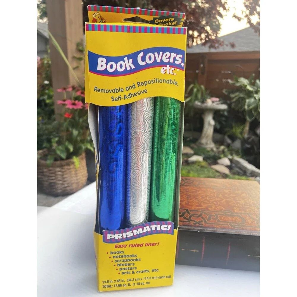 Y2K 1999 Book Covers NOS Metallic Self Adhesive Book Cover Film  Craft Seahawks
